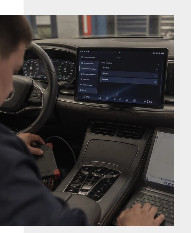 Русификация автомобиля BYD HAN для эксплуатации в Саянске
